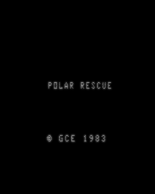 Polar Rescue title screen for Vectrex
